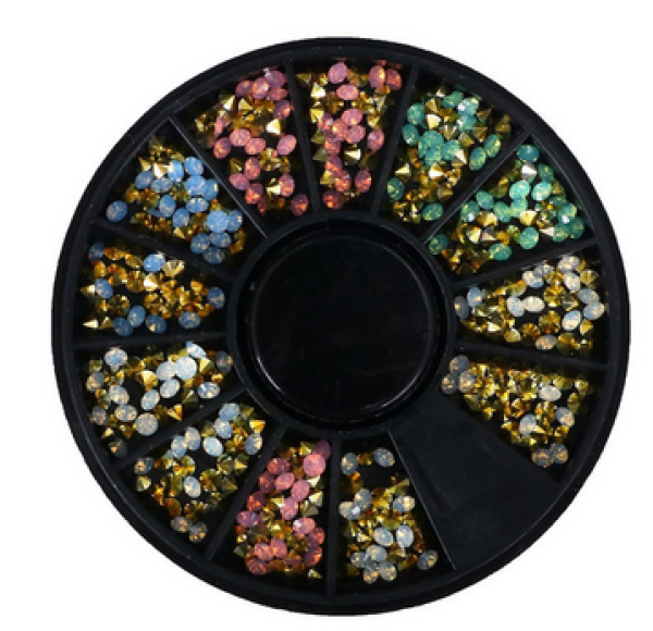 Strass Rondel 4 Farben